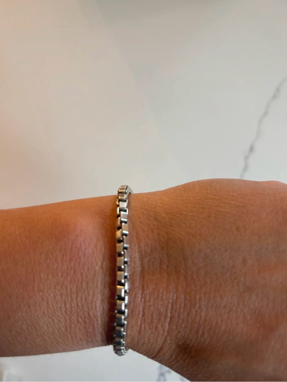David Yurman Silver Box Link Bracelet - Silver